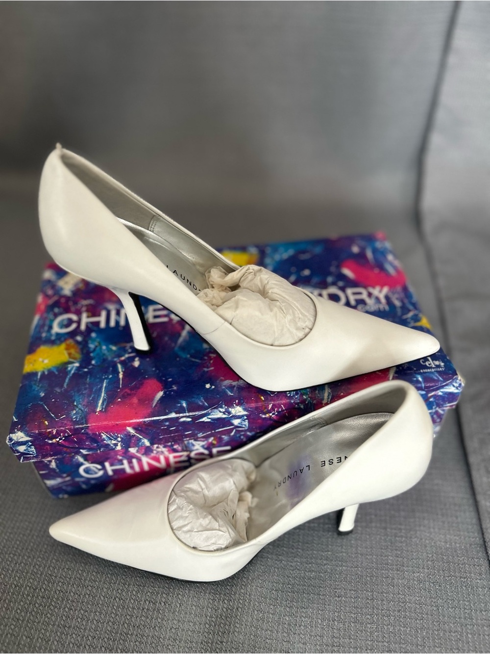 Chinese Laundry Spicy Pointed Toe Leather Stiletto Pumps